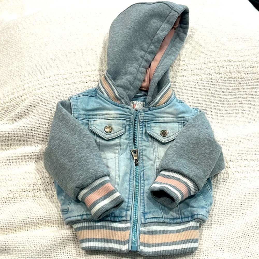12 months Urban Republic jean jacket with removable hood
